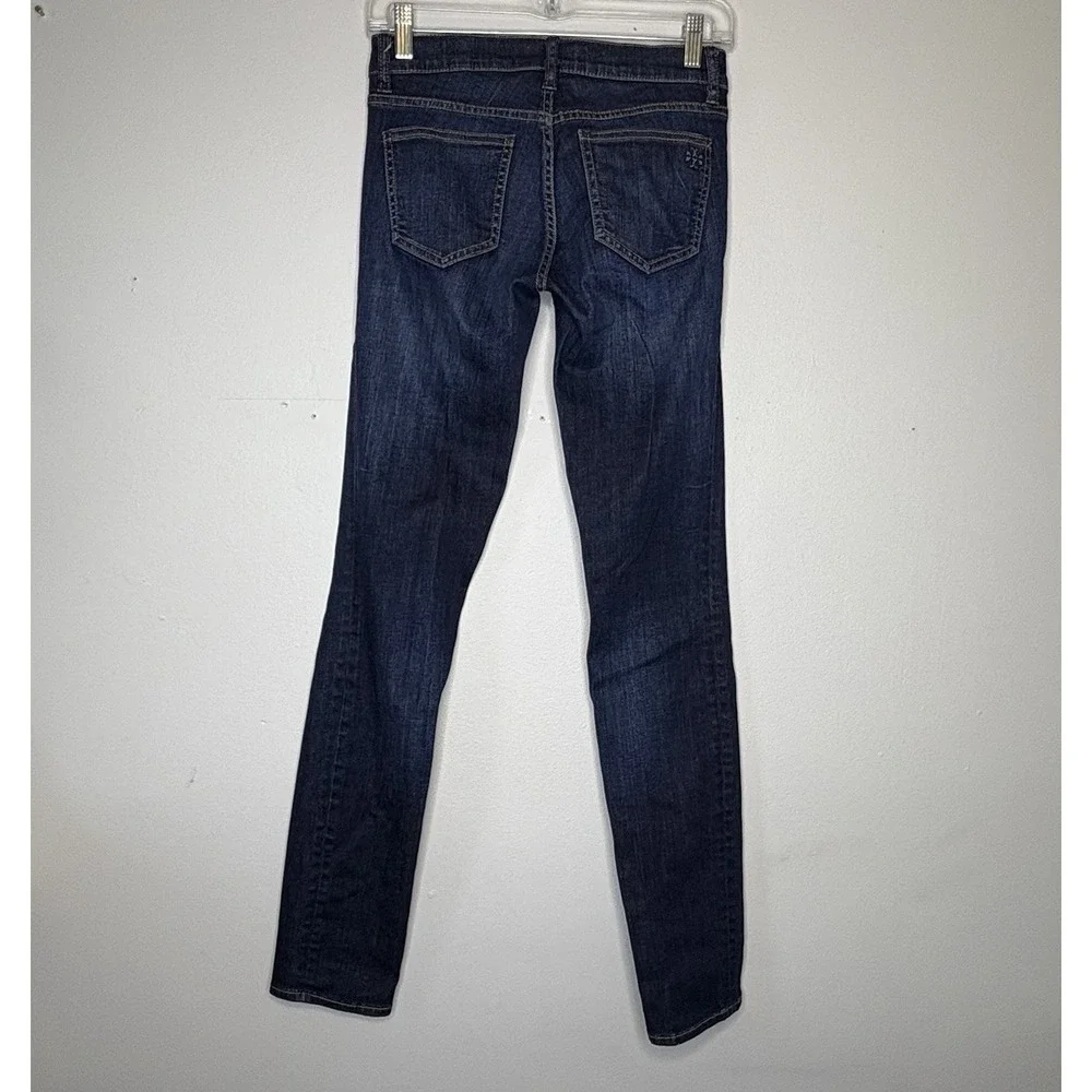 Tory Burch Women's Size 25 Super Skinny Low Rise‎ Dark Wash Jeans Designer